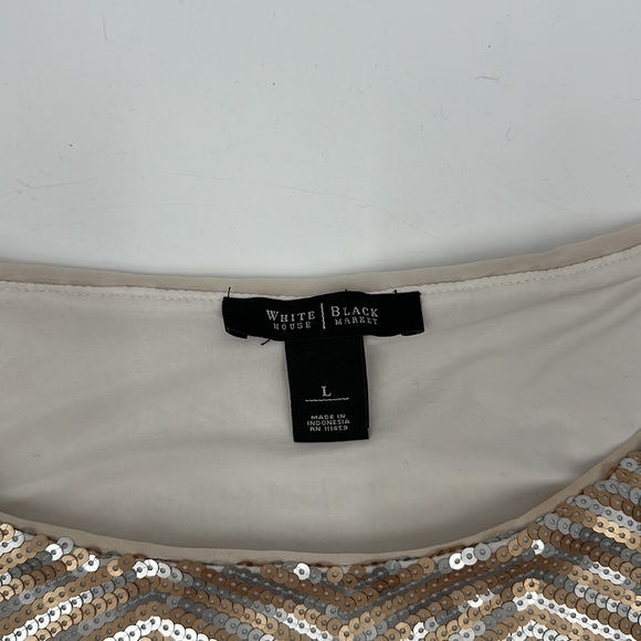 White House Black Market top sequin size large - Picture 5 of 6